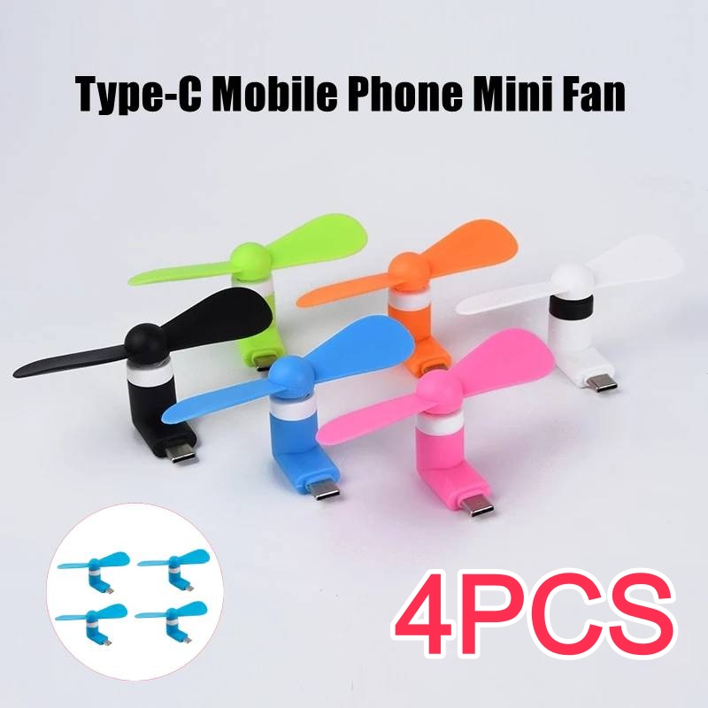 Outdoor Usb Power Supply - 4/2/1Pcs Kipas Mini Portabel Tipe-C untuk
