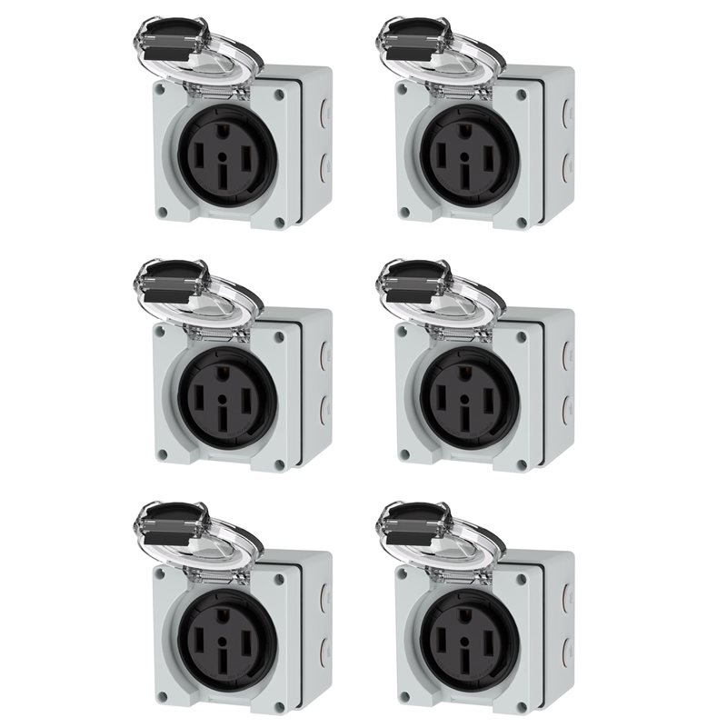 Outdoor Power Receptacle - Kotak Stopkontak Y17A 6X 50Amp, Receptacle