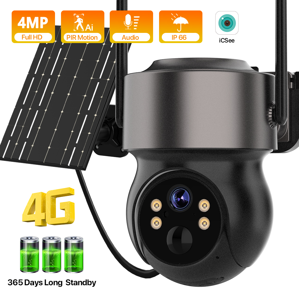 Panel Power Outdoor - 4MP 4G SIM Tenaga Surya Bertenaga