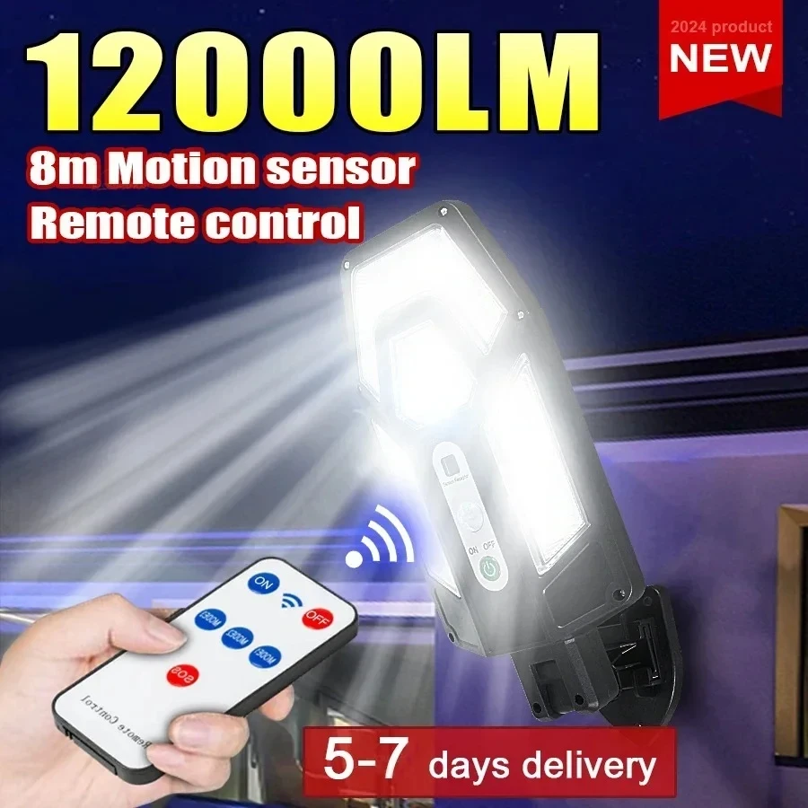 Outdoor Powerwall - Lampu Dinding Tenaga Surya 12000LM yang