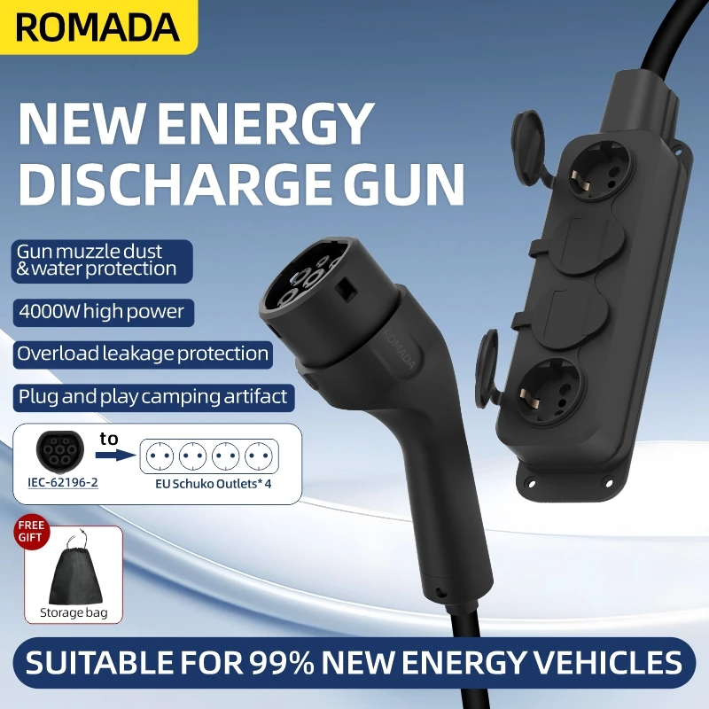 Outdoor Power Plug In - Kabel Portabel 16A 4KW V2L untuk