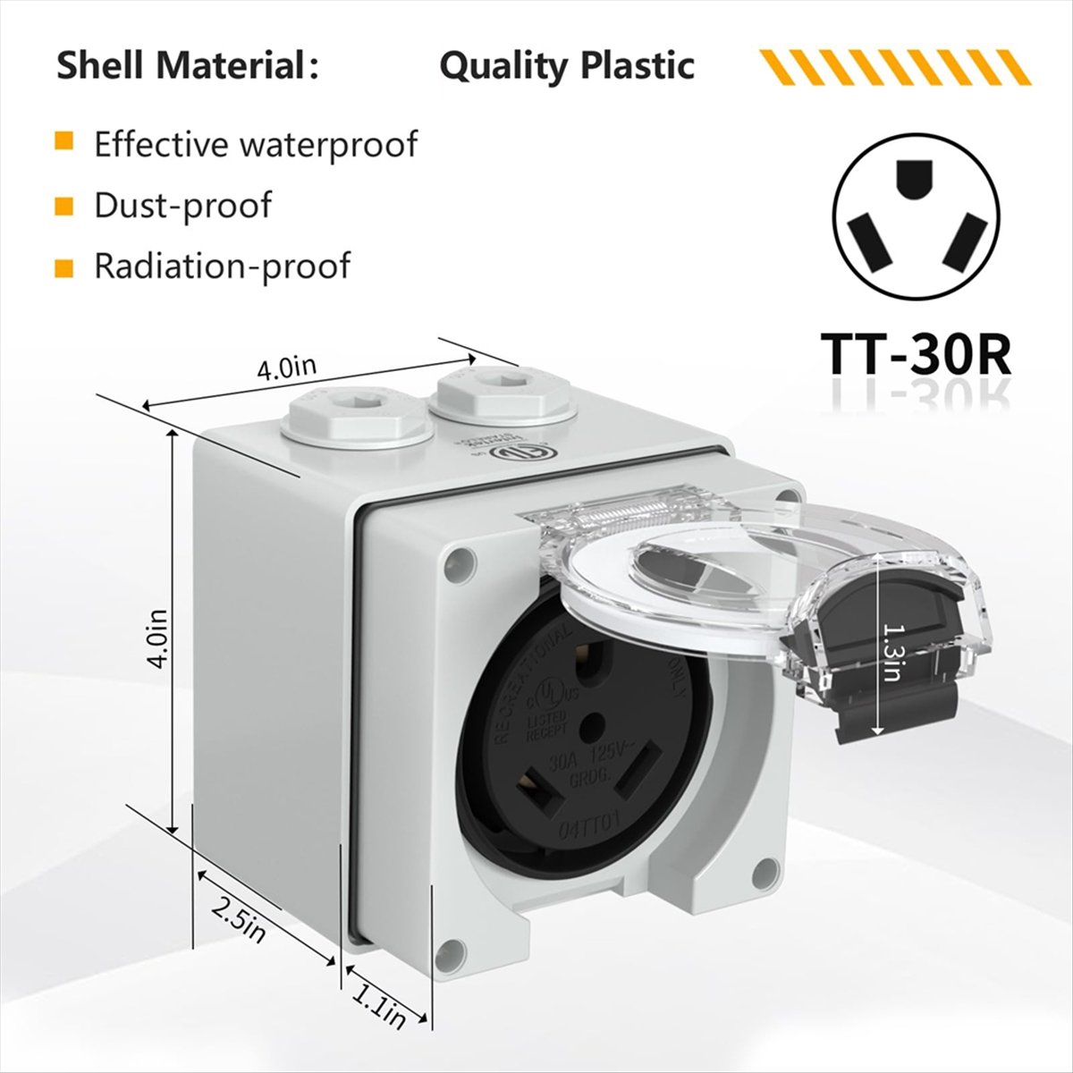 Outdoor Power Receptacle - Kotak Stopkontak HHTL 30Amp, Receptacle NEMA