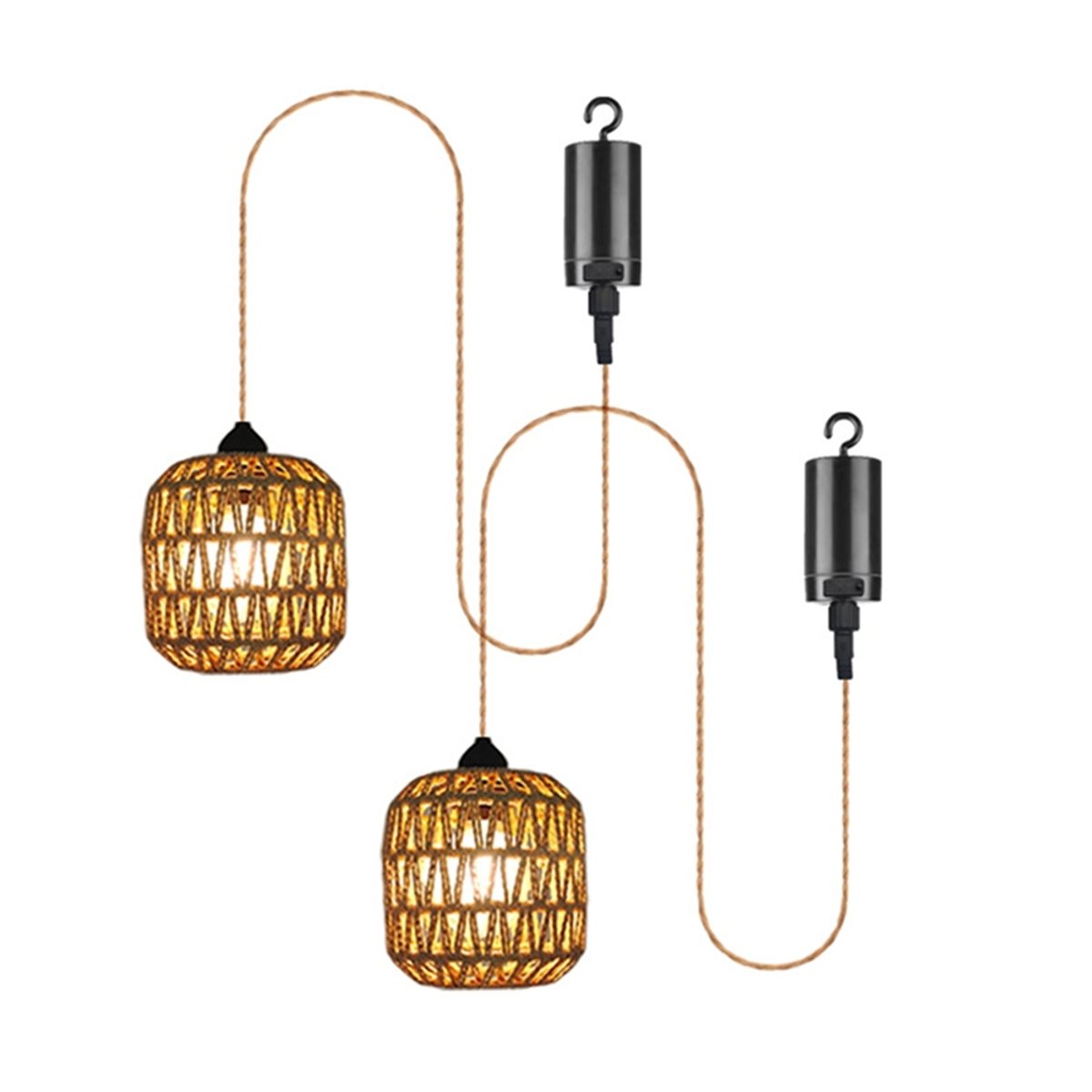 ABZJ 2pcs Lampu Gantung Tenaga - Outdoor Power For Gazebo ulasan dan harga