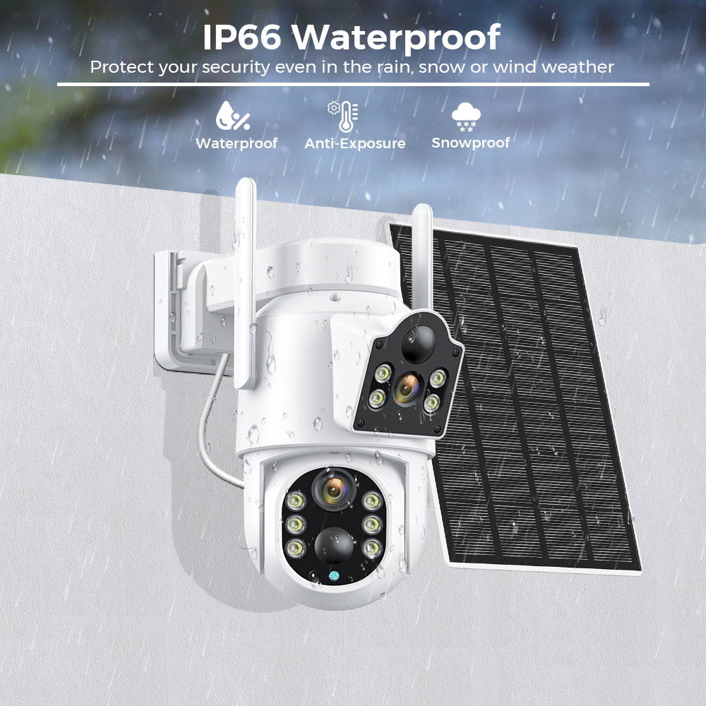Kamera matahari 4K 8MP, kamera - Outdoor Power Supply 12V ulasan dan harga