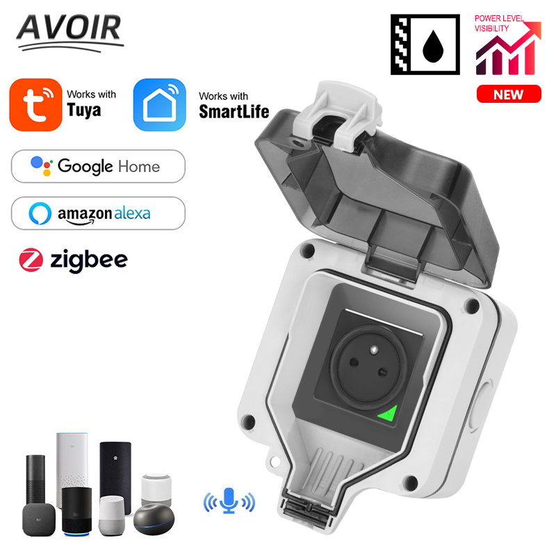 Avoir Zigbee Tuya IP66 Luar Ru - Outdoor Power Outlet With Remote Control ulasan dan harga