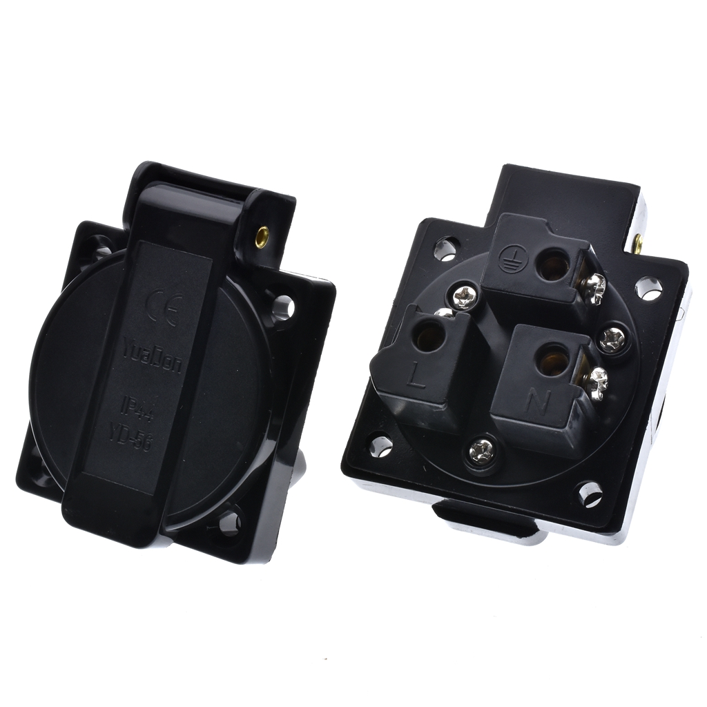 1 Buah Inggris Hitam Biru 13A  - Outdoor Power Receptacle ulasan dan harga