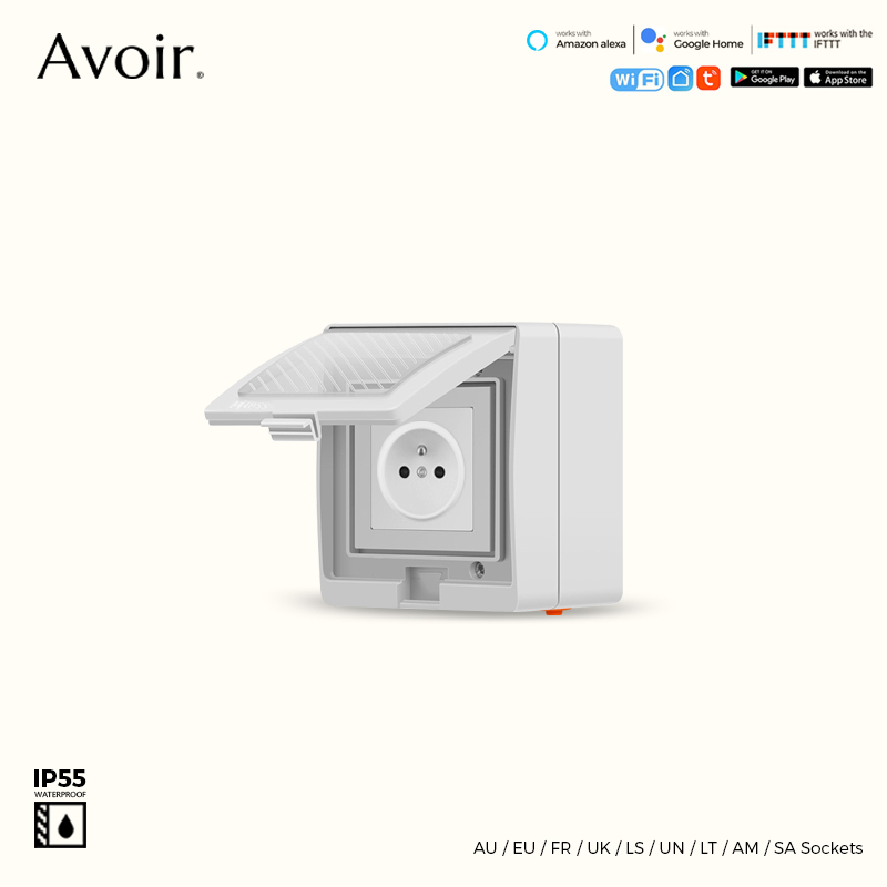 Avoir Tuya soket Wifi tahan ai - Outdoor Power Outlet With Remote Control ulasan dan harga
