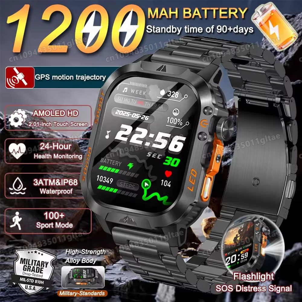 Jam Tangan Pintar Militer Baru - Outdoor Power Hours ulasan dan harga