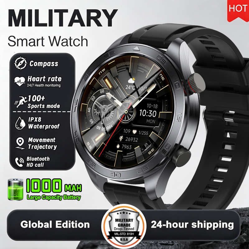 Jam Tangan Pintar Militer Baru - Outdoor Power Hours ulasan dan harga