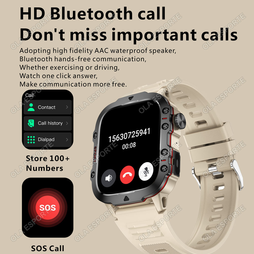 Jam Tangan Pintar Militer Baru - Outdoor Power Hours ulasan dan harga
