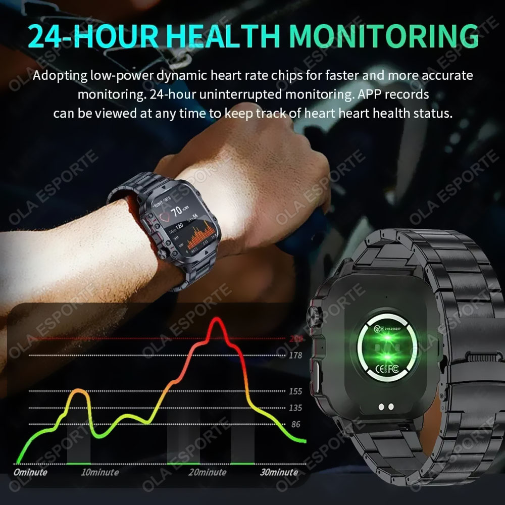 Jam Tangan Pintar Militer Baru - Outdoor Power Hours ulasan dan harga