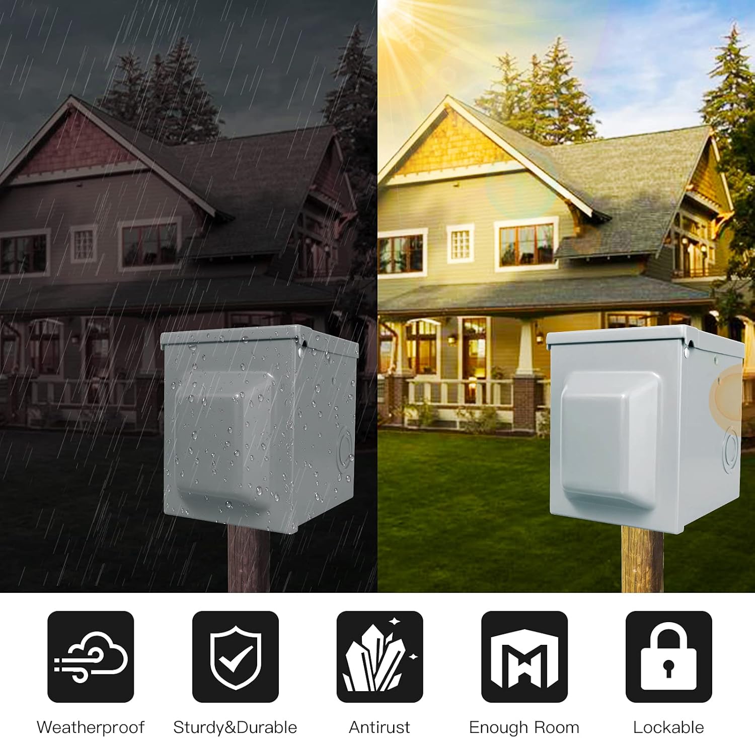 Kotak Outlet daya RV 30/50 Amp - Outdoor Power Receptacle ulasan dan harga